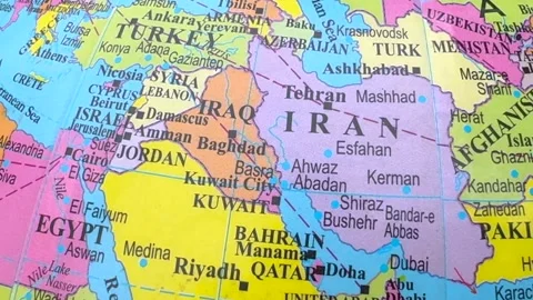 Middle East map Stock Footage 325711245