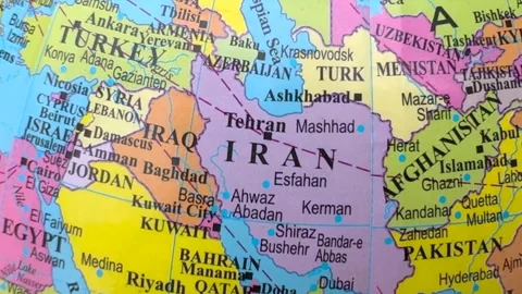 Middle East map Stock Footage 325711533