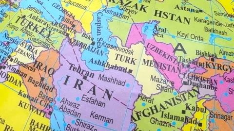 Middle East map Stock Footage 325711601