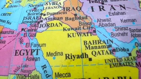 Middle East map Video stock 325711714