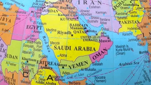 Middle East map Stock Footage 325711968