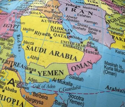 Middle East map Stock Photos