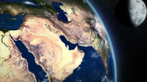 Middle East seen from space. 2 in 1. Stock Footage 54837046