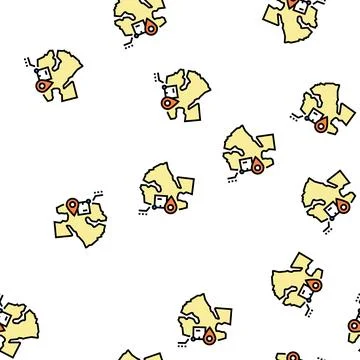 Middle east shipment tracking vector seamless pattern 스톡 일러스트