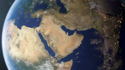 Middle East from space Vidéo 50131193