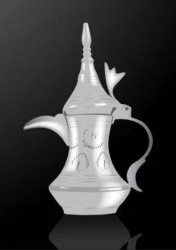 Middle Eastern Arabic Coffee Pot - Vector Illustration Stock Illustration