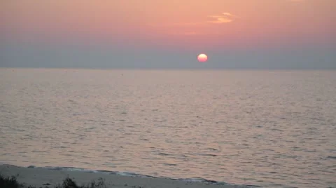 Middle Eastern Beach Sunrise Stock Footage 48281890