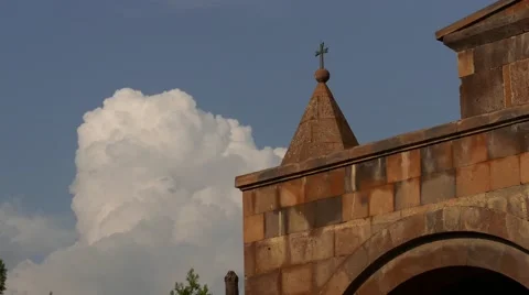 Middle Eastern Church with Timelapse Clouds 库存影片 56593244