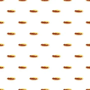 Middle eastern cuisine flatbread and meat pattern Stock Illustration