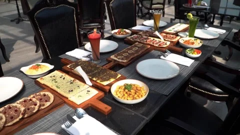 Middle Eastern Dining Experience Stock Footage 318303338