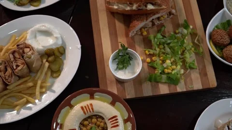 Middle Eastern Feast Stock Footage 319949782