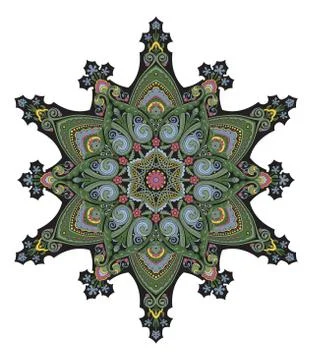 Middle eastern floral pattern motif Stock Illustration