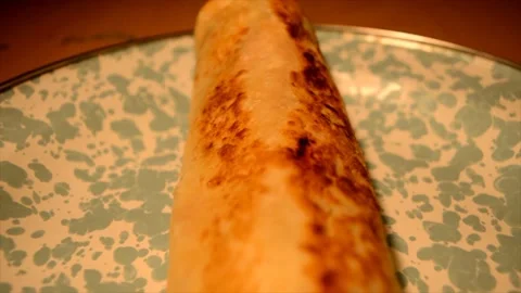 A Middle Eastern food a wrap of "Kebab" stock footage Stock Footage 256213742