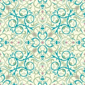 Middle eastern inspired seamless tile design Stock Illustration