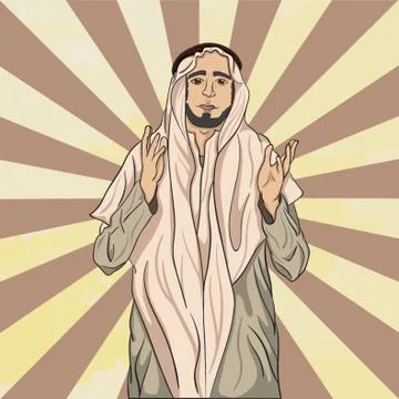 Middle Eastern Man Illustrazione stock