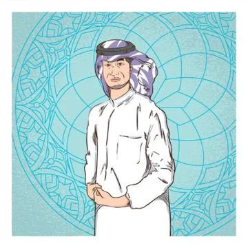 Middle Eastern Man Illustrazione stock