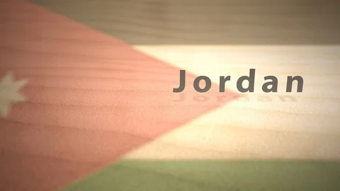 Middle Eastern Motion Graphics Country Name in Sand Series - Jordan Stock Footage 92827317
