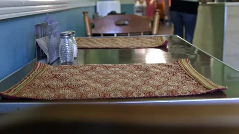 Middle eastern placemat on table Video stock 310319072