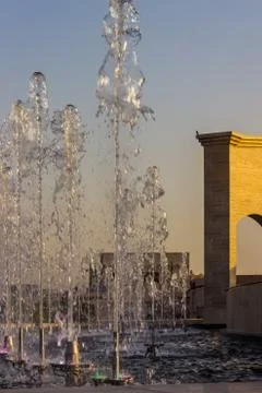 Middle Eastern Square Architecture Desert Building Exterior Detail Stock Photos