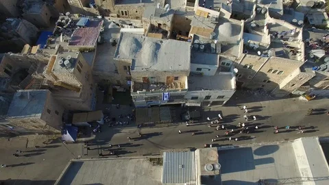 Middle eastern street from above Stock Footage 95957916