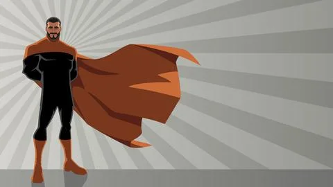 Middle Eastern Superhero Ray Light Stockillustratie