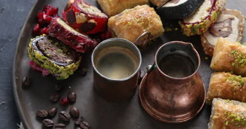 Middle eastern sweets Stock Footage 261383208