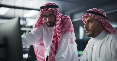 Middle Eastern Team of Software Developers Working in Office Video stock 243564773