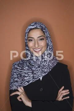 Middle Eastern woman in burkha Stock Photos