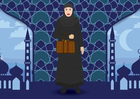 Middle Eastern Woman Stock Illustration