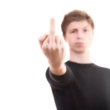 Middle Finger Closeup Stock Photos