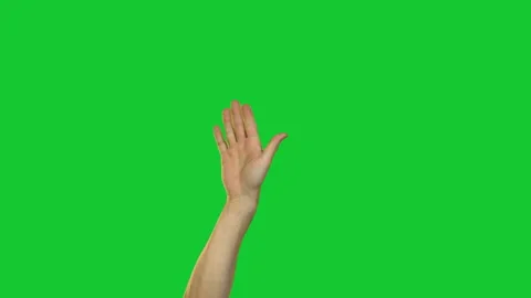 Middle finger on green background | Stock Video | Pond5