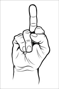 Middle finger Stock Illustration