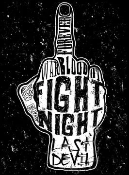 Middle finger Stock Illustration