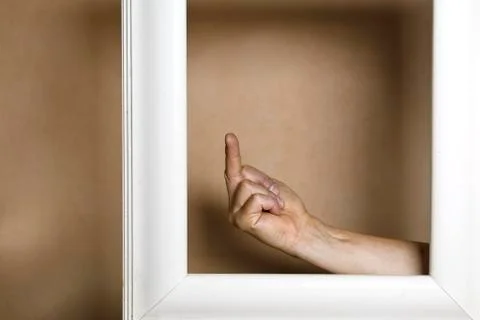 Middle Finger Up Stockfoto's