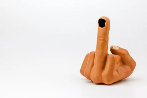 Middle finger Foto stock