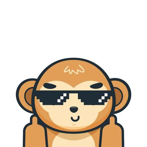 Middle Finger Profile Picture : Monkey Stock Illustration