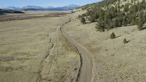 Middle Fork of the South Platte River Road Stock Footage 166486583