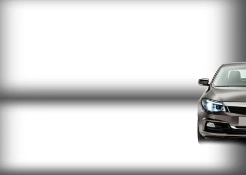 Middle front car in white background Stock Illustration