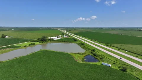 Middle of Iowa drone view Stock Footage 284778170