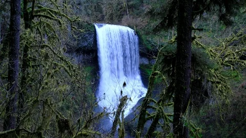 Middle North Falls, Silver Falls State Park, Oregon - Angle 1 Stock Footage 74249256