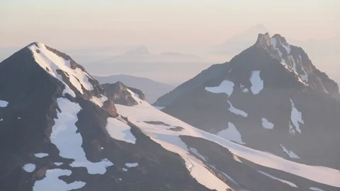 Middle &amp; North Sister Stock Footage 81532772