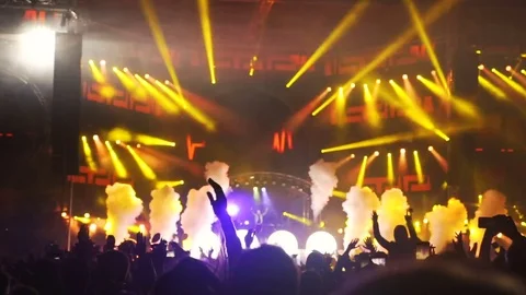 In the Middle of the Party Crowd Stock Footage 74194156