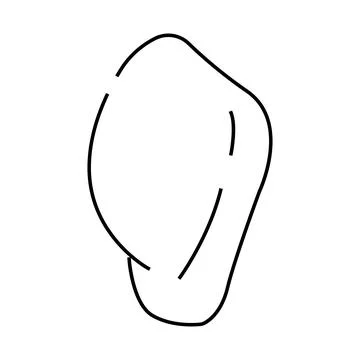 Middle phalanx line icon vector illustration 스톡 일러스트