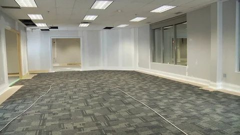 In the middle of the process of renovation office space Stock Footage 111497590