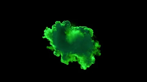 Middle size colored smoke puff / dust puff. Stock Footage 80238832