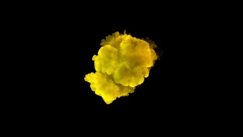 Middle size colored smoke puff / dust puff. Stock Footage 80339897