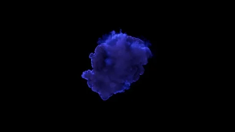 Middle size colored smoke puff / dust puff. Stock Footage 80372923