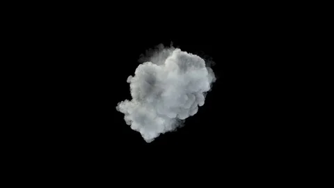Middle size smoke puff / dust puff. Stock Footage 82545374