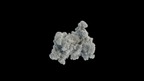 Middle size smoke puff / dust puff. Stock Footage 83646367