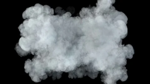Middle size trotyl explosion near camera / smoke puff / dust puff. Stock Footage 85321987